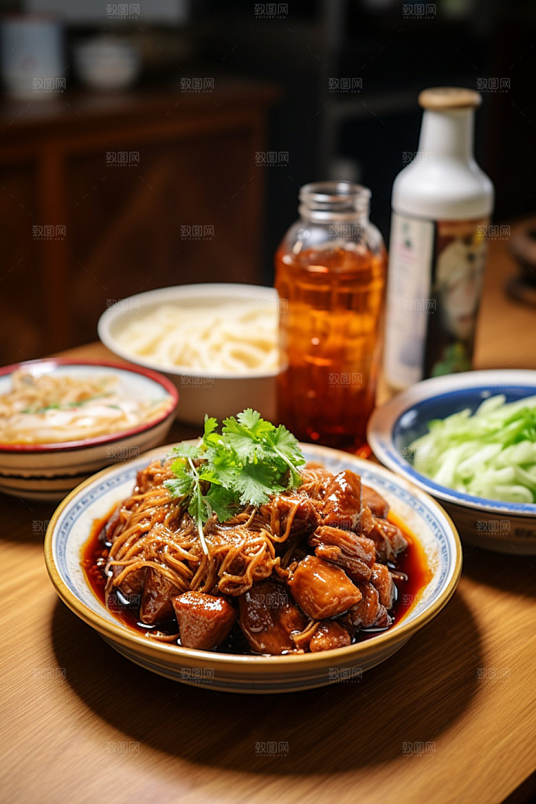 牛肉面美食摄影红烧牛肉面矢量素材