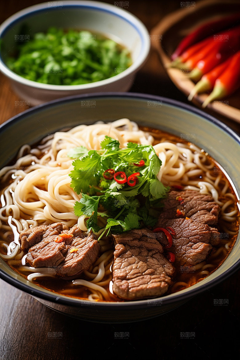 牛肉面美食摄影香气扑鼻矢量素材