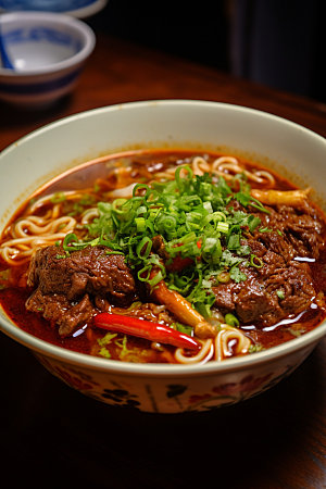 牛肉面香气扑鼻美食摄影矢量素材
