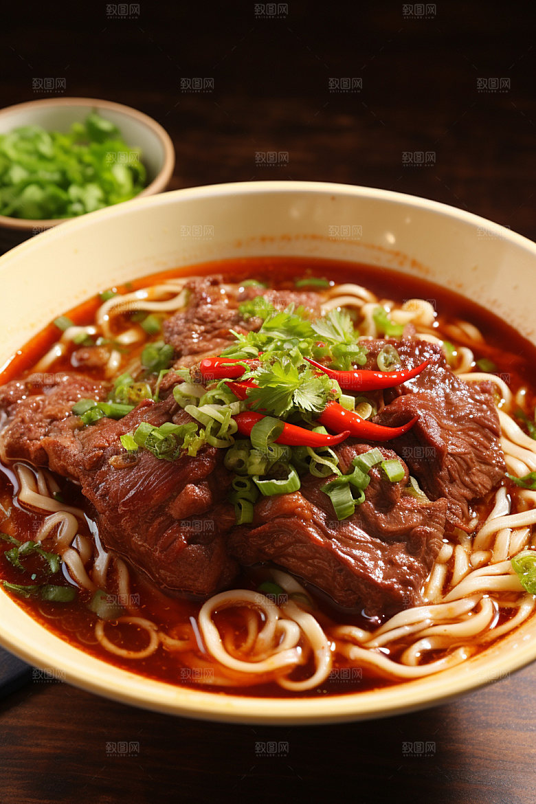 牛肉面美食摄影香气扑鼻矢量素材