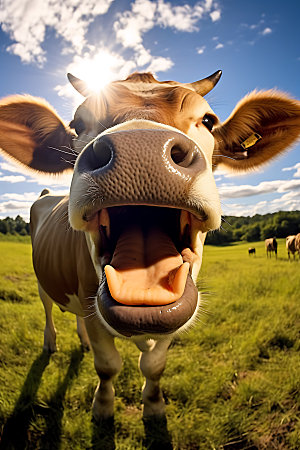 牛放牛自然摄影图