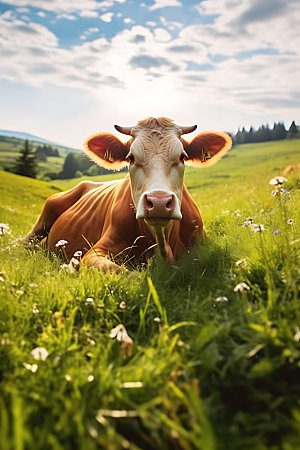 牛养殖哺乳动物摄影图