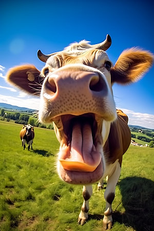 牛放牛养殖摄影图