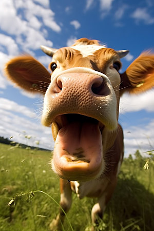 牛自然养牛摄影图