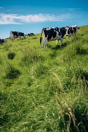 牛养牛放牛摄影图