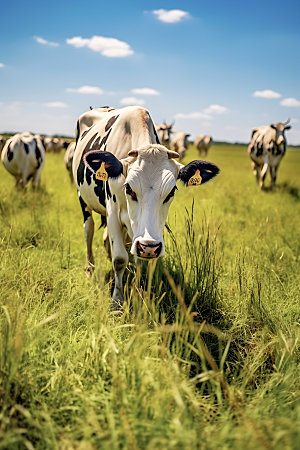 牛养牛牧牛摄影图