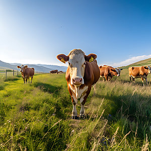 牛养殖牧牛摄影图