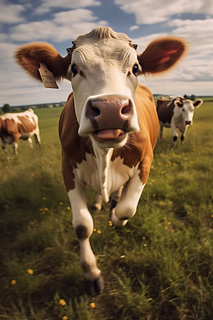 牛牧牛放牧摄影图