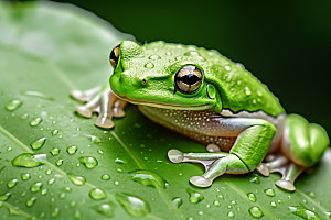 青蛙牛蛙生态摄影图