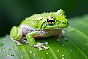 青蛙自然树蛙摄影图