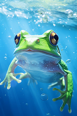 青蛙高清树蛙摄影图