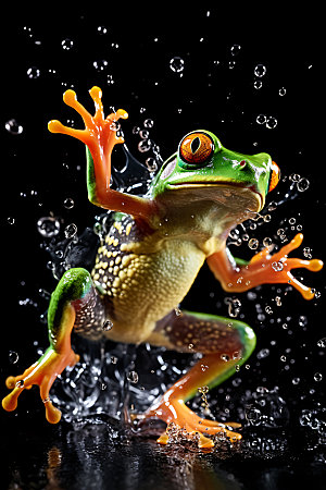 青蛙自然动物摄影图
