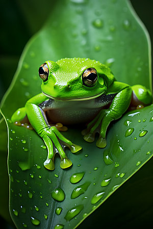 青蛙爬宠自然摄影图