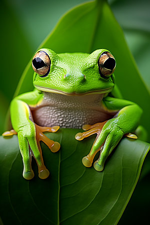 青蛙高清树蛙摄影图