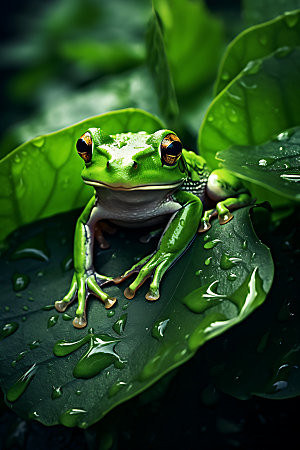 青蛙动物自然摄影图