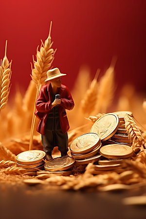 农民丰收金币收益微缩模型