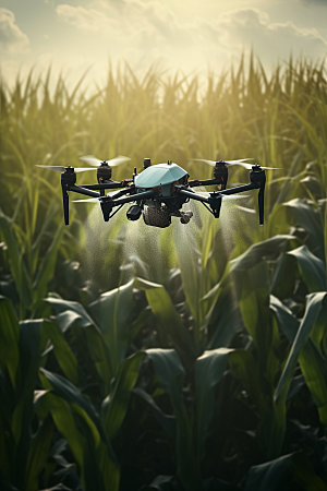 农业无人机高清科技摄影图