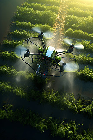 农业无人机科研高清摄影图