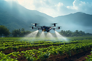 农业无人机助农科研摄影图
