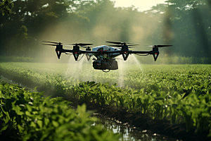农业无人机科研科技摄影图