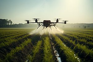 农业无人机科技科研摄影图