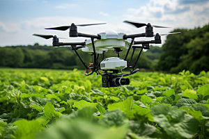 农业无人机驱虫科研摄影图