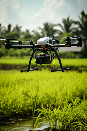 农业无人机科研科技摄影图