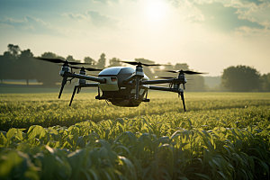 农业无人机高清助农摄影图