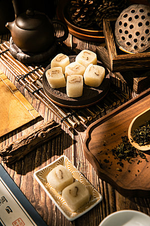 糯米糍美食烘焙摄影图