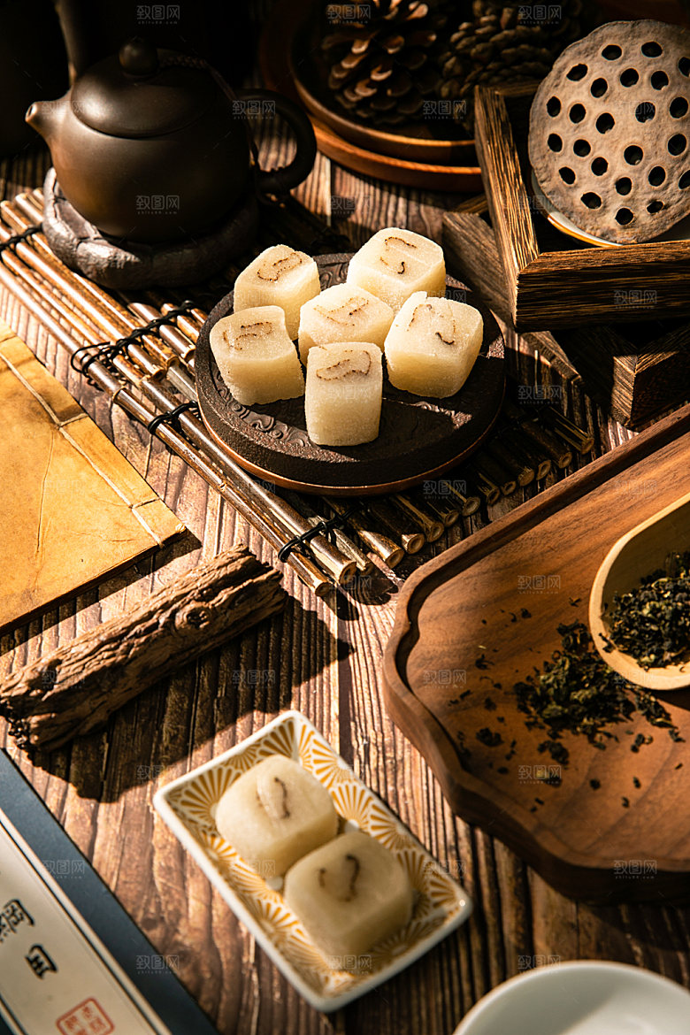 糯米糍美食烘焙摄影图