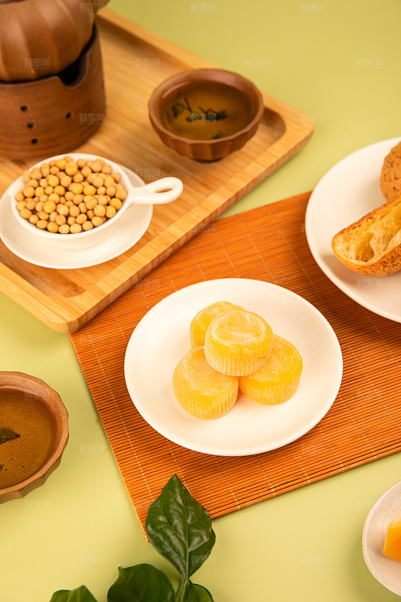 糯米糍美食甜点摄影图