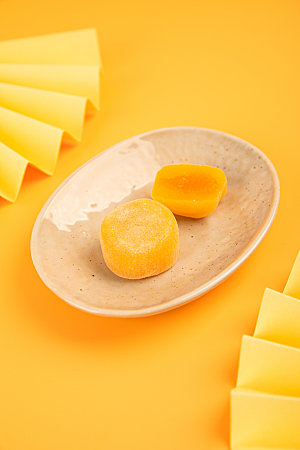 糯米糍糯米团甜点摄影图