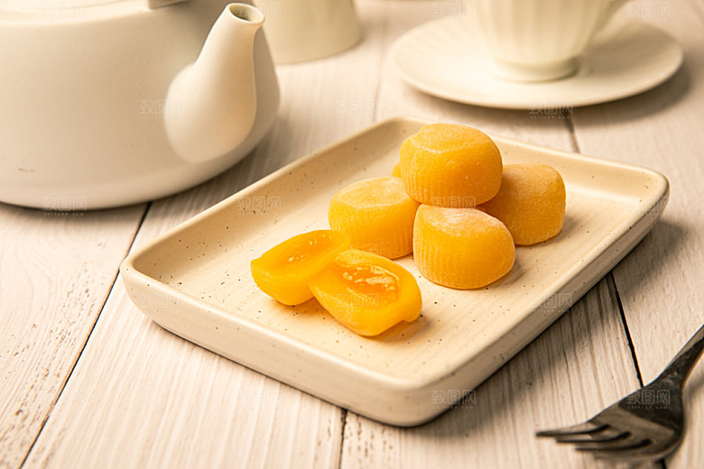 糯米糍糯米团美食摄影图
