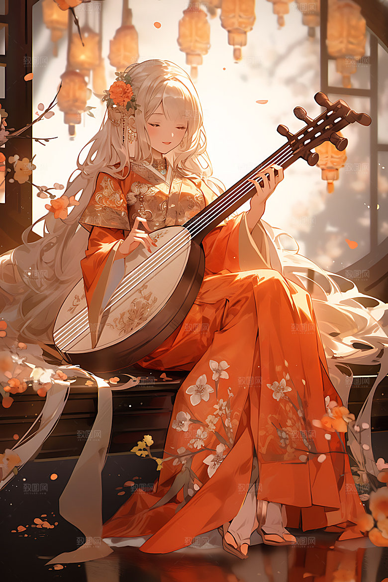 古风少女女孩中式插画