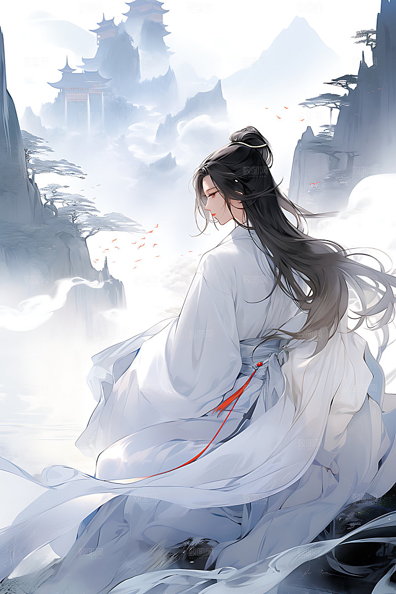 古风少女唯美人物插画