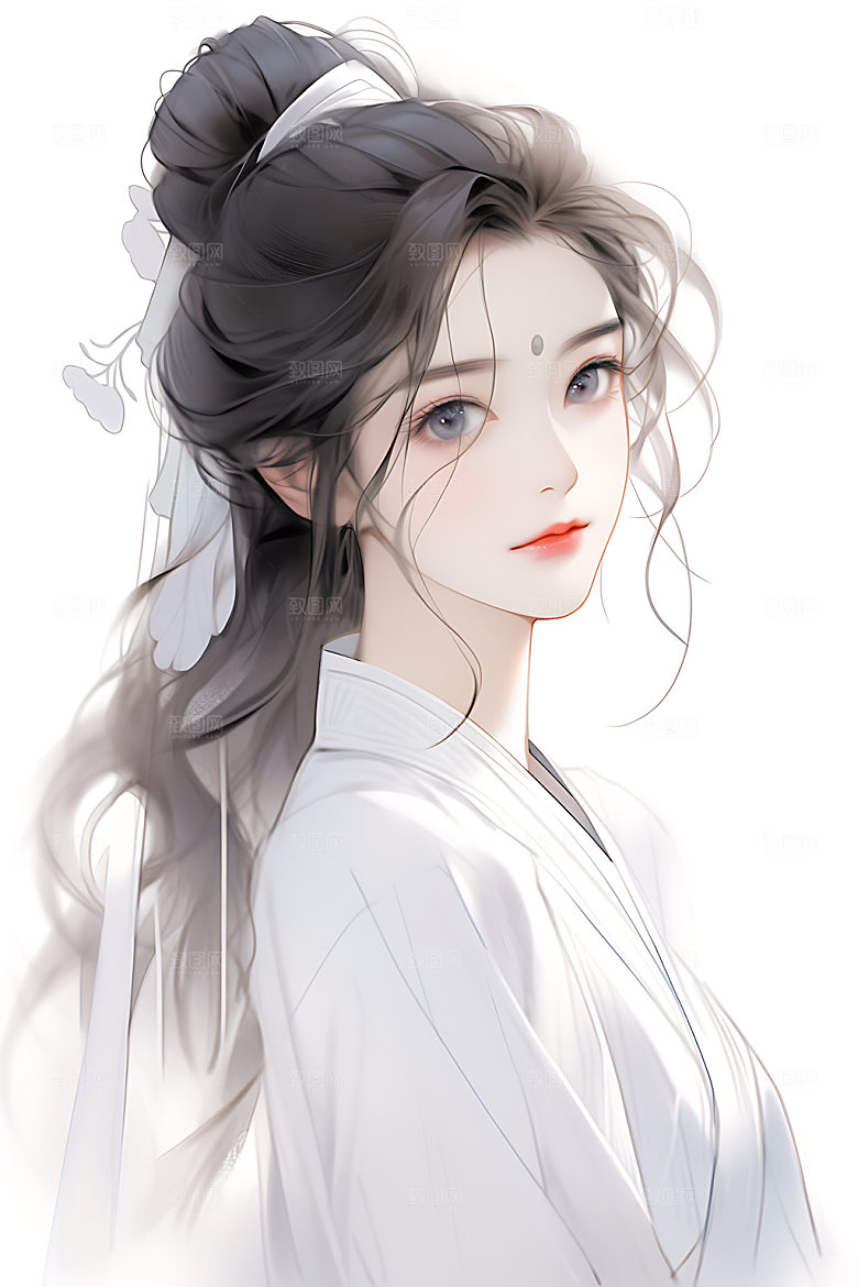 古风少女唯美中式插画
