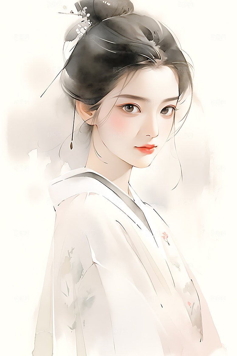 古风少女汉服女孩插画