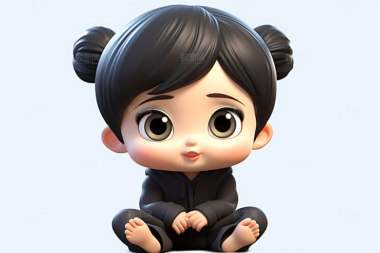 女宝宝孩童可爱人物形象
