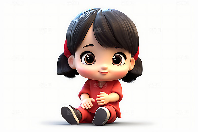 女宝宝卡通童趣人物形象