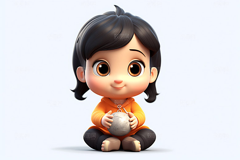 女宝宝童趣3D人物形象