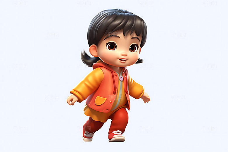 女宝宝儿童童趣人物形象