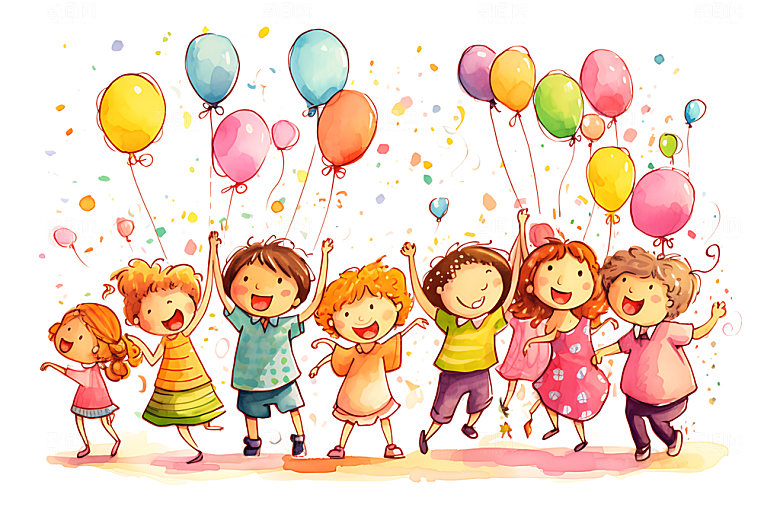 生日派对庆祝幸福插画