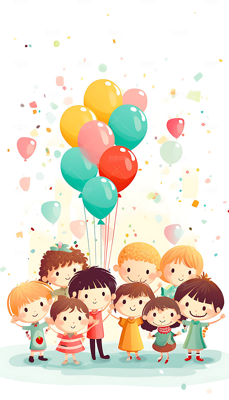 生日派对聚会庆祝插画