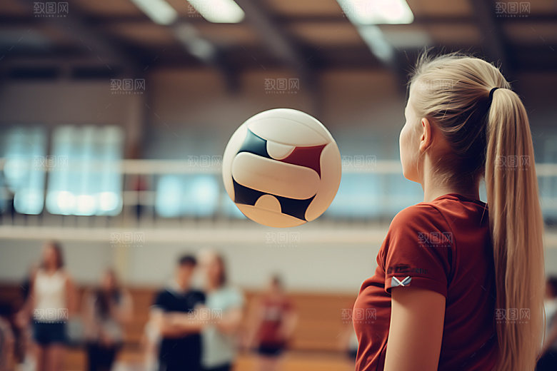 排球比赛高清打排球摄影图
