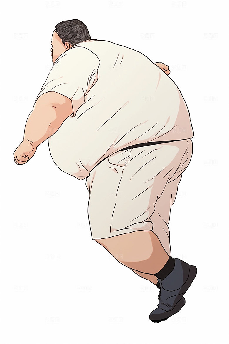 趣味减肥健身健康插画