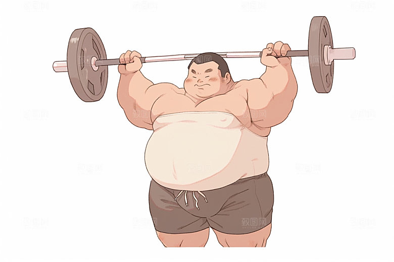 趣味减肥健康瘦身插画