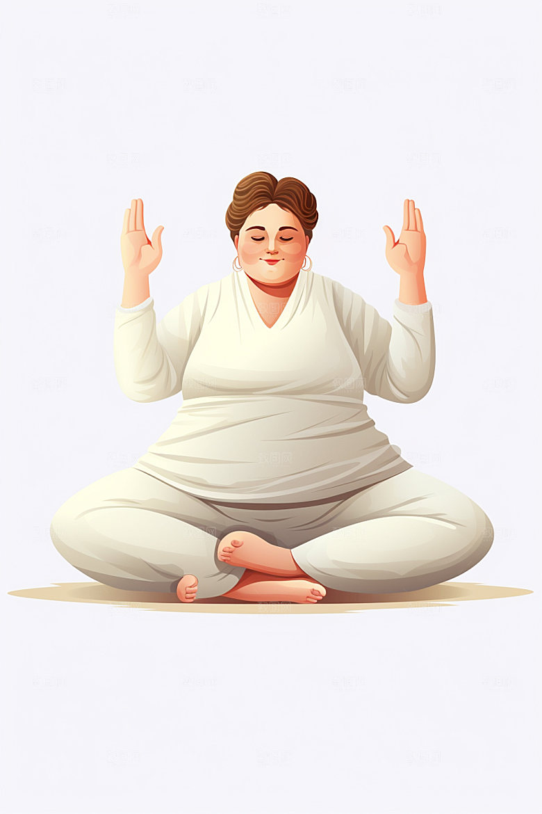 趣味减肥健康宣传插画