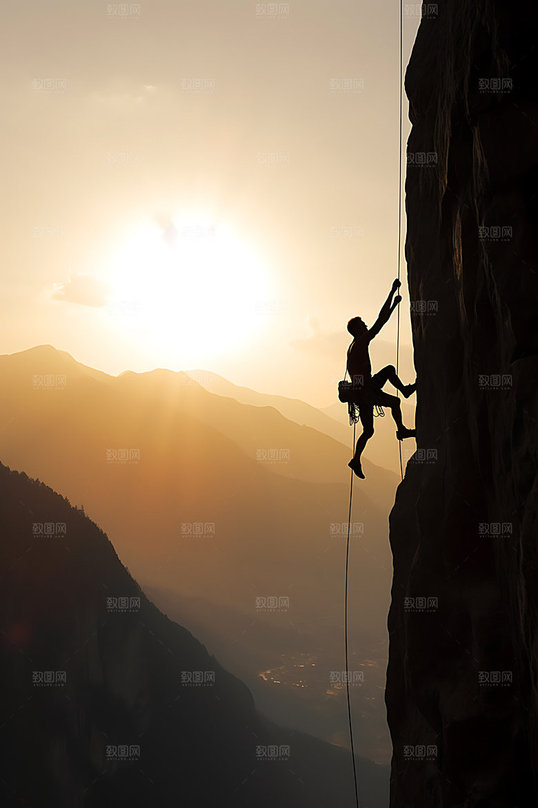 攀登攀岩登山摄影图