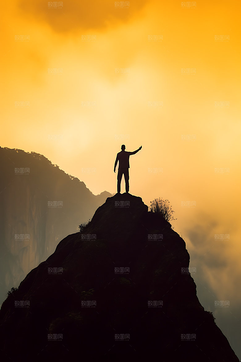 攀登攀岩企业历程摄影图