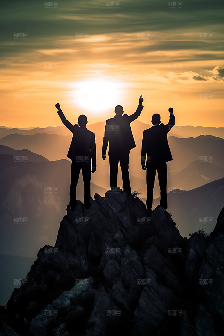 攀登登山高清摄影图
